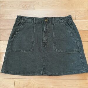 Dark Green Corduroy Skirt